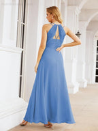 Double Spaghetti Straps Bridesmaid Dresses for Women Long Formal Party Dress Side Split 28051