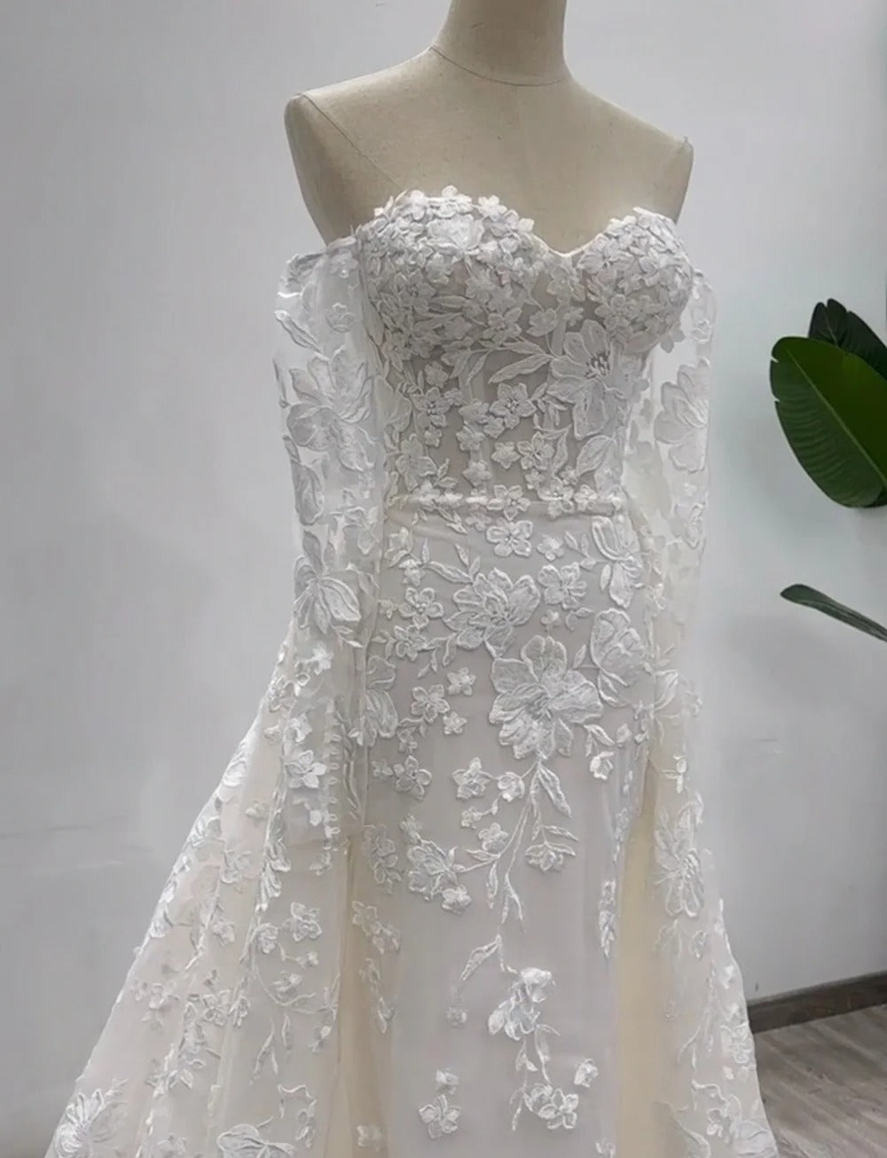 Newest Wedding Dress Mermaid 2 in 1 Sweetheart Neckline With Deta Customized Bride Gowns Vestidos De Novias