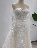 Newest Wedding Dress Mermaid 2 in 1 Sweetheart Neckline With Deta Customized Bride Gowns Vestidos De Novias