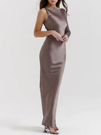 Smoke One Sleeve Maxi Dress