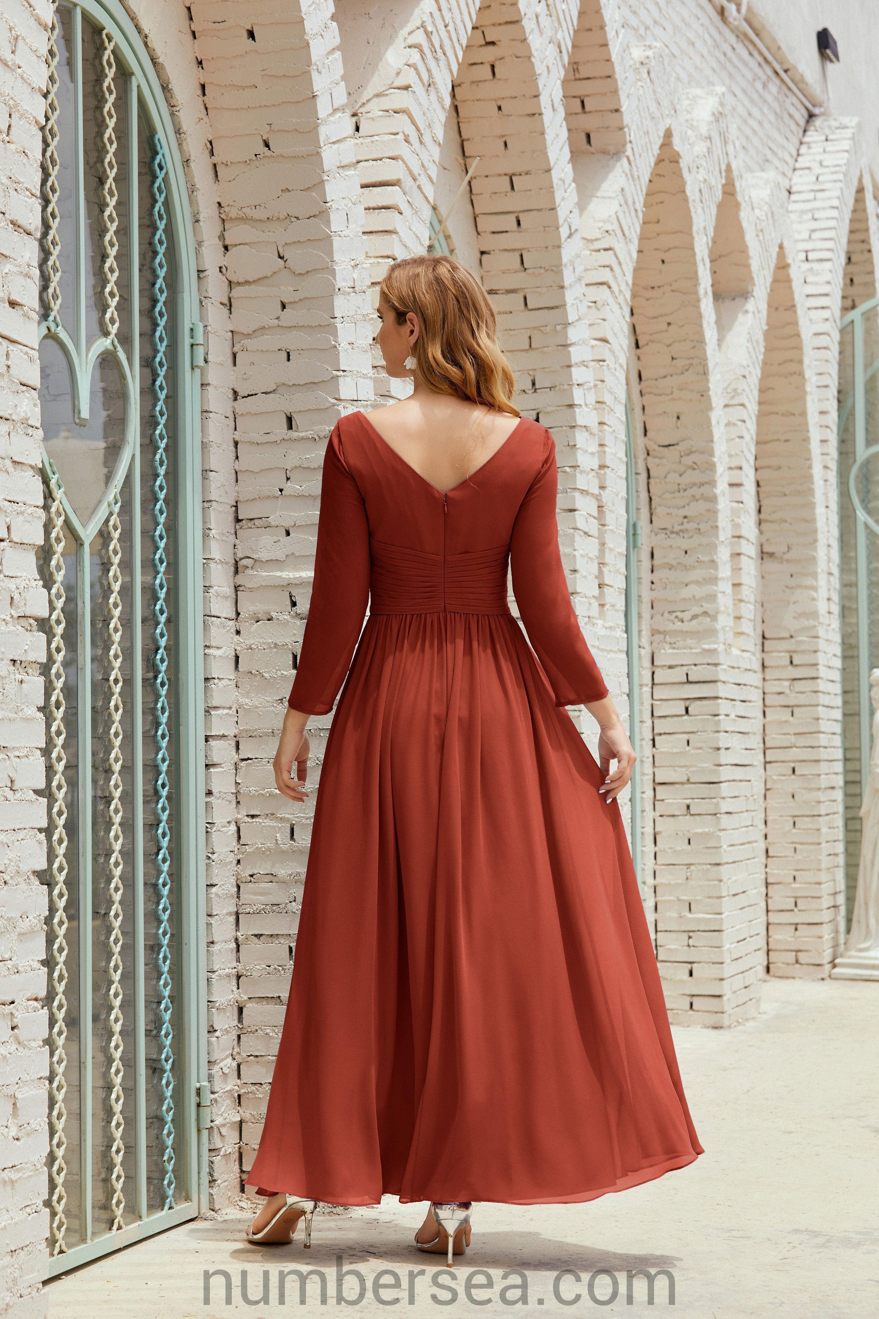 Bridesmaid Dress Chiffon Formal Party Dress Evening Dress 28016