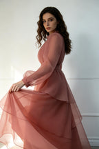Charming A-line Long Sleeves Evening Dress Y5812
