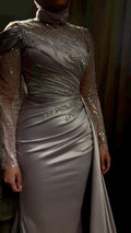 Elegant Mermaid Long Sleeves Evening Dress Glam Dress Y6717