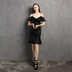 V Neck Little Evening Dress – Elegant Short Socialite Nightclub Women's Party Dress