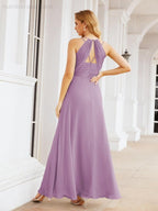 Double Spaghetti Straps Bridesmaid Dresses for Women Long Formal Party Dress Side Split 28051