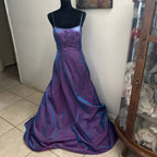 Gorgeous Purple Beaded A Line Evening Gown Spaghetti Straps Party Prom Dress Y7955