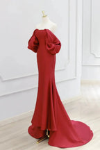 Charming Mermaid Satin Prom Dress Vintage Evening Dress Y4371