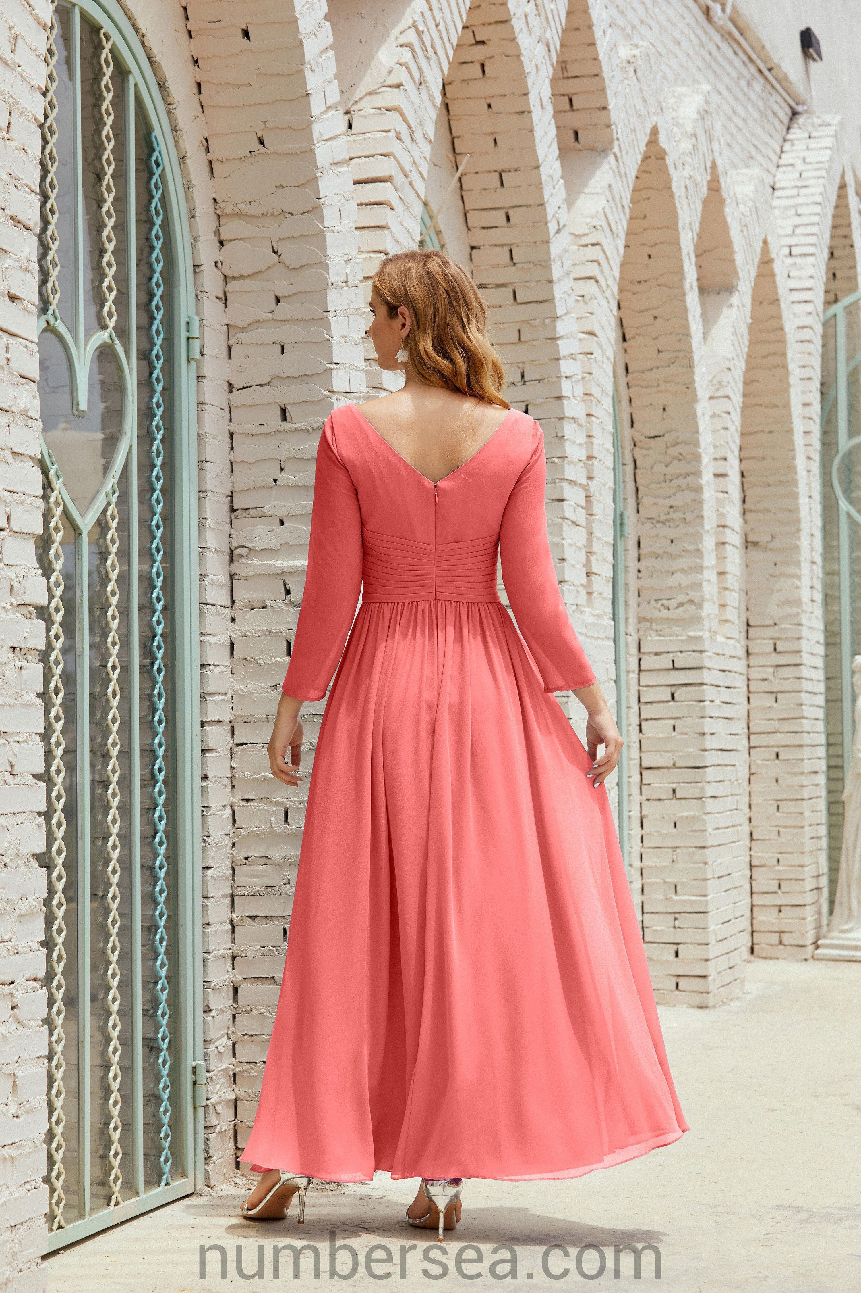 Bridesmaid Dress Chiffon Formal Party Dress Evening Dress 28016
