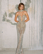 Sexy Strapless Bandage Prom Dress with Diamond Details