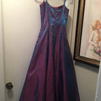 Gorgeous Purple Beaded A Line Evening Gown Spaghetti Straps Party Prom Dress Y7955
