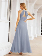 Double Spaghetti Straps Bridesmaid Dresses for Women Long Formal Party Dress Side Split 28051