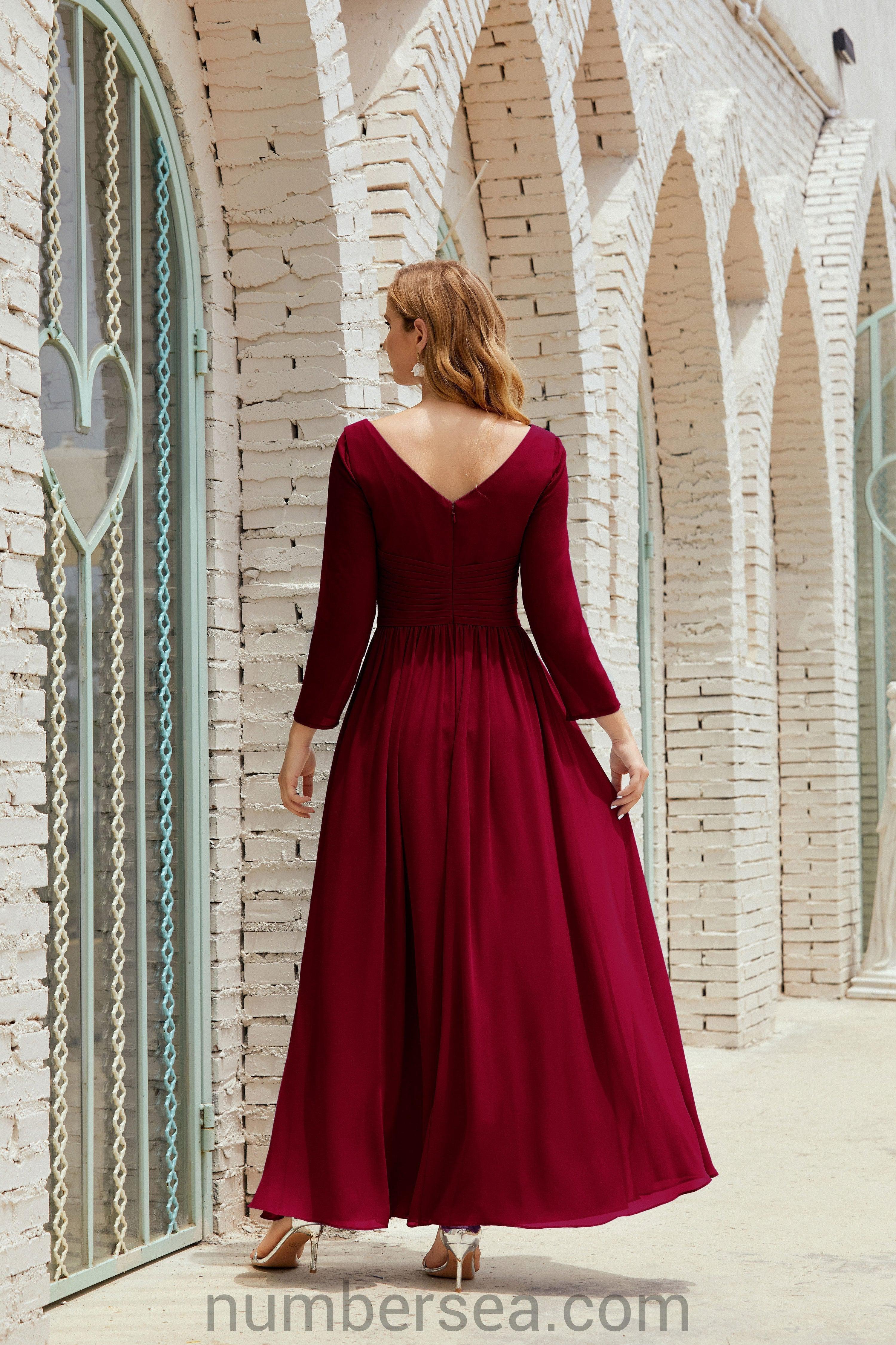 Bridesmaid Dress Chiffon Formal Party Dress Evening Dress 28016