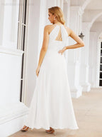 Double Spaghetti Straps Bridesmaid Dresses for Women Long Formal Party Dress Side Split 28051