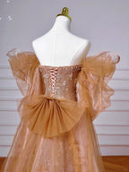 Luxury Off The Shoulder Tulle Beaded Prom Dress Long Mermaid Evening Dress Y8610