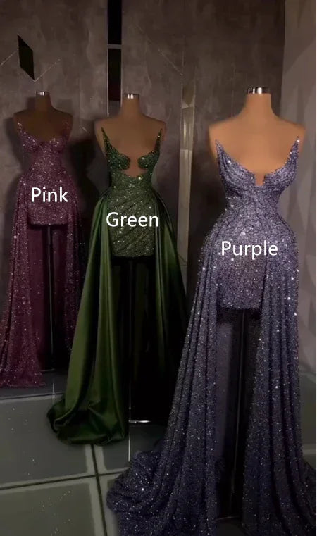 Sparkly Sheath Sequins Prom Evening Dress Y8369