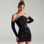 Elegant Embroidered Butterfly Crystal Chain Prom Dress
