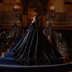 Customized Long Sleeves Black Ball Gown Quinceanera Dress 2026 Bead Two Pieces Sweet 16 Dress Birthday Party Vestidos De XV Años
