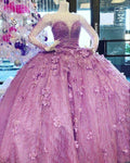 Luxurious Beaded Ball Gown With Flowers Quinceanera Dress Y811