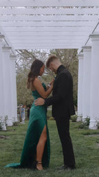 Sweetheart Green Satin Long Prom Dress,Charming Evening Dress Y1735