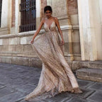 V-Neck Sling Long Dress Prom Dress