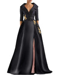 Split long light luxury dinner dress