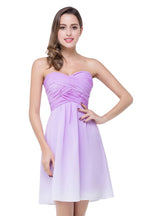 A-line Strapless Chiffon Bridesmaid Dress with Draped