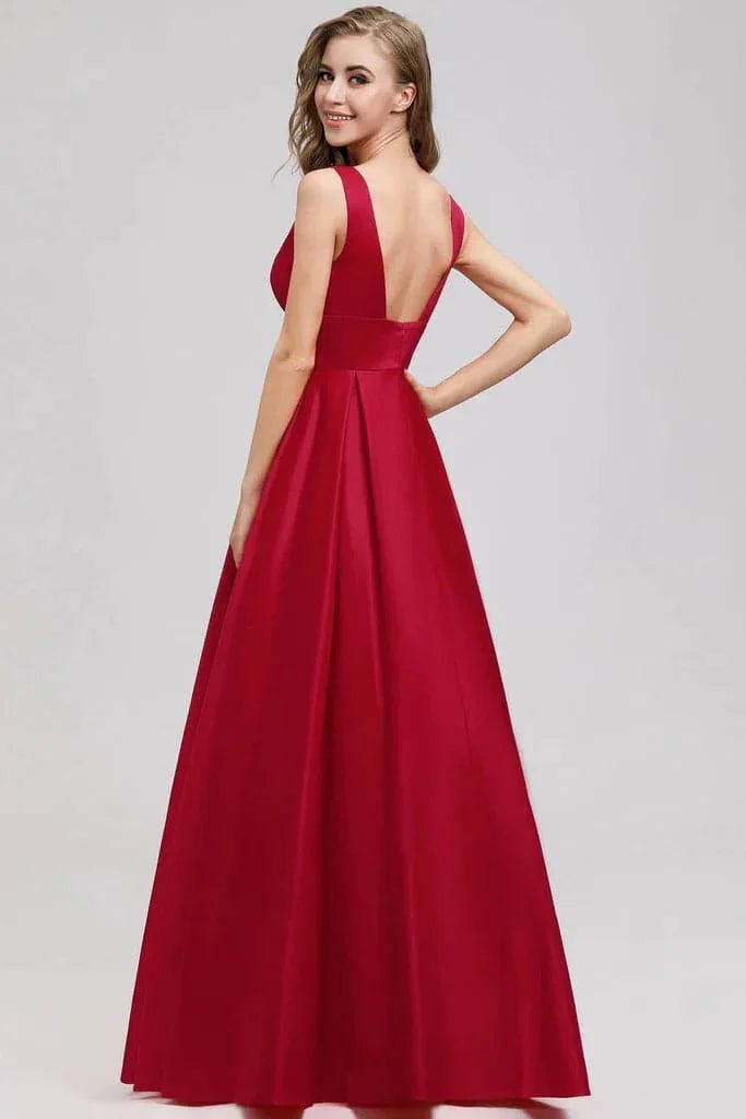 Deep V-Neck Formal Evening Party Dress SYP7