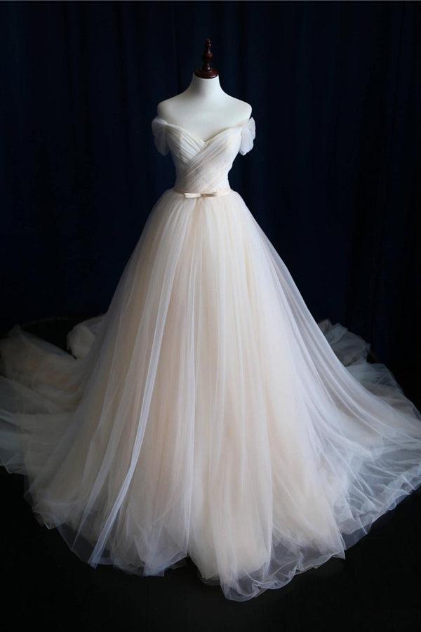 Ball Gown Tulle Sweetheart Lace up  Bowknot Wedding Dresses