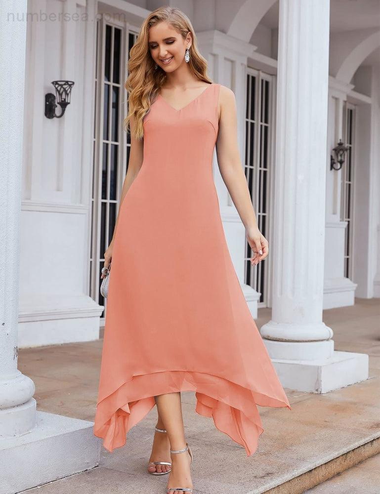 Chiffon Plus Size Mother of Bride Dresses with Jacket Formal Dresses for Wedding SEA28073