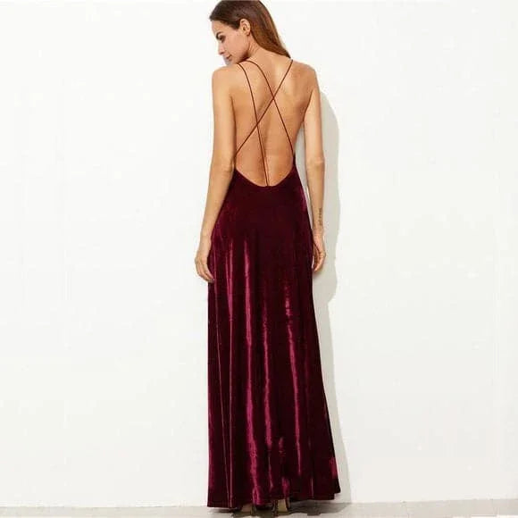 Velvet Formal Evening Party Dress SYP9