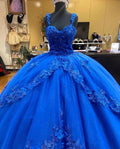 Amazing Royal Blue Princess Dress,Royal Blue Ball Gown Sweet 16 Dress Y825