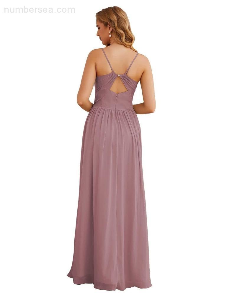 Spaghetti Strap Bridesmaid Dresses Long Formal Party Prom Gowns 28060