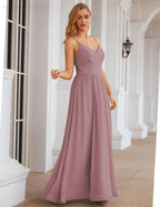 Spaghetti Strap Bridesmaid Dresses Long Formal Party Prom Gowns 28060