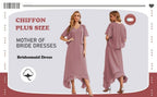 Chiffon Plus Size Mother of Bride Dresses with Jacket Formal Dresses for Wedding SEA28073