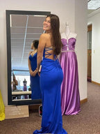 Royal Blue Mermaid Long Prom Dress Elegant Evening Dress Y7228