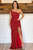 One Strap Prom Dress with Slit SYP115