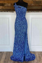 One Strap Prom Dress with Slit SYP115
