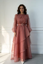 Charming A-line Long Sleeves Evening Dress Y5812
