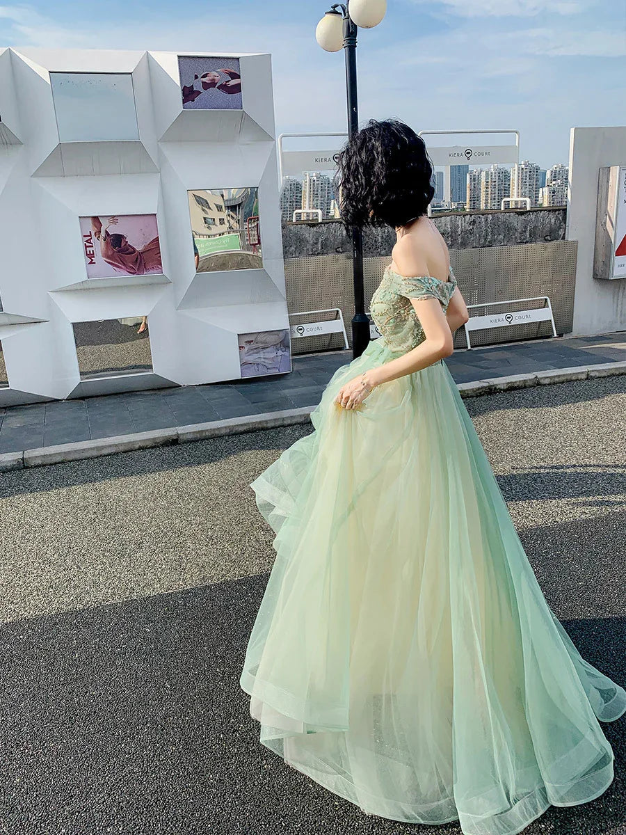 Off the Shoulder Long Formal Occasion Dress Evening Dress  Y620