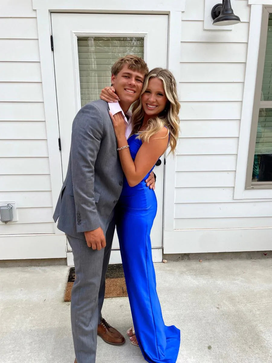 Elegant Royal Blue Sheath Prom Dress Royal Blue Evening Dress Y5445