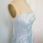Elegant Ice Blue Sequins Beaded Ball Gown,Tulle Layered A Line Prom Dress Y7931