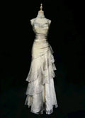 Elegant Layered A Line Evening Dress Long Prom Dress Y7776