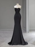 Charming Black Mermaid Prom Dress Black Evening Dress Pageant Dress Y4507