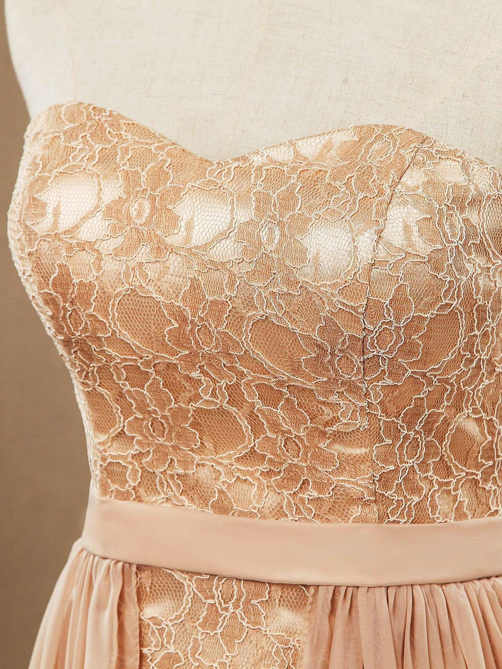 Sheath Column Strapless Cocktail Party Prom Dress Short Lace match Long Chiffon Flap