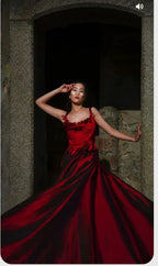 Wonderful Red Long Prom Dress Sleeveless Evening Dress Y308