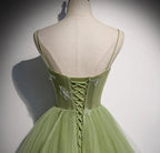 Girls Formal Evening Dress Women's Prom Dresses Party Graduation Gowns Long Green Party Dresses Y4379