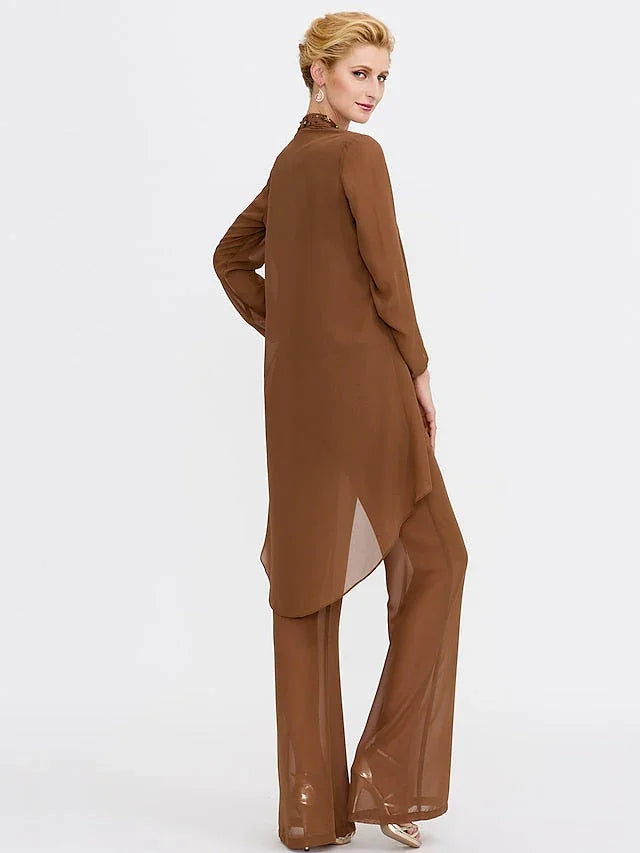 Chiffon Mother of the Bride Pantsuits with Jacket