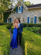 Elegant Royal Blue Sheath Prom Dress,Classy Royal Blue Evening Dress Y4085