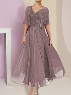 A-Line/Princess  Short Sleeves Jacket Dresses Mother Of The Bride Dresses