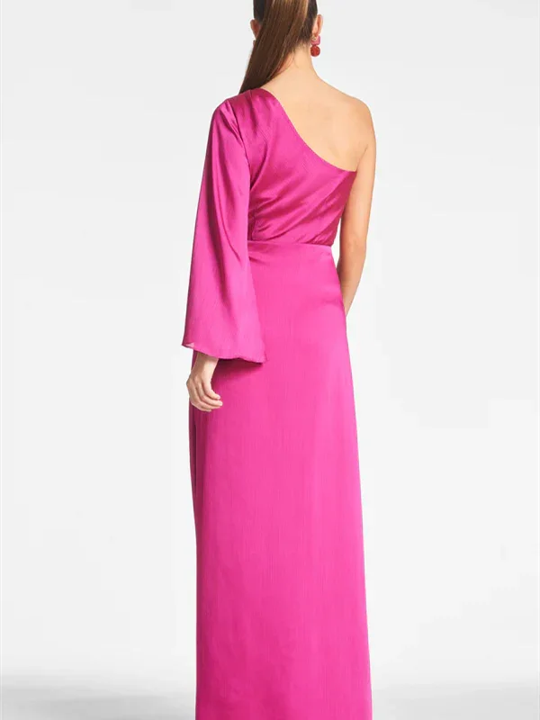 Sheath/Column One Shoulder Floor-Length Mother of the Bride Dresses